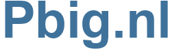 Pbig.nl - Pbig Website