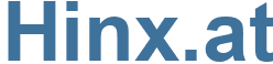 Hinx.at - Hinx Website