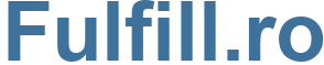 Fulfill.ro - Fulfill Website