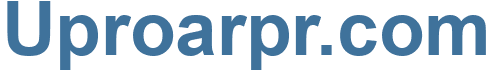 Uproarpr.com - Uproarpr Website