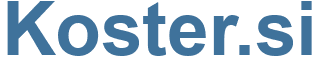Koster.si - Koster Website
