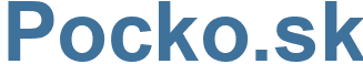Pocko.sk - Pocko Website