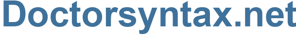 Doctorsyntax.net - Doctorsyntax Website