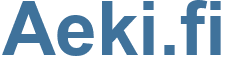 Aeki.fi - Aeki Website