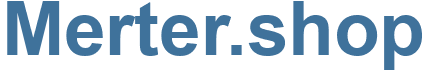 Merter.shop - Merter Website