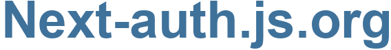Next-auth.js.org - Next-auth.js Website
