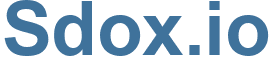 Sdox.io - Sdox Website